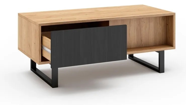 Konferenčný stolík v dekore duba v prírodnej farbe 55x110 cm Madona - Marckeric