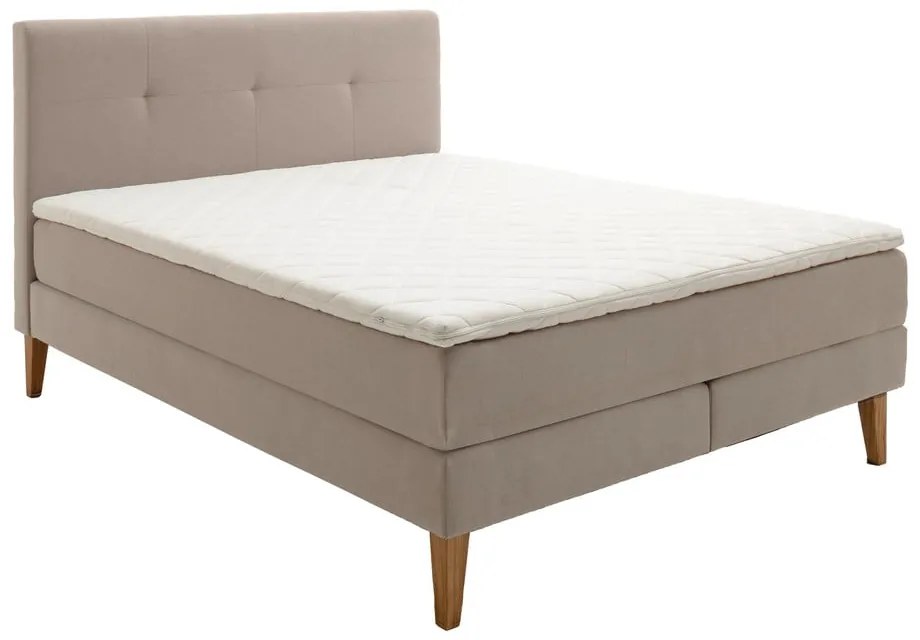 Béžová boxspring posteľ 180x200 cm Stockholm – Meise Möbel