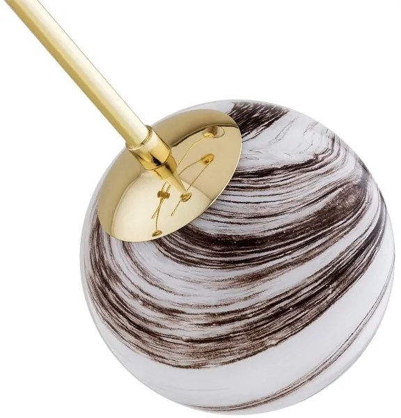 Argon 1840 - Luster na tyči ABSOS 4xE14/7W/230V alabaster zlatá