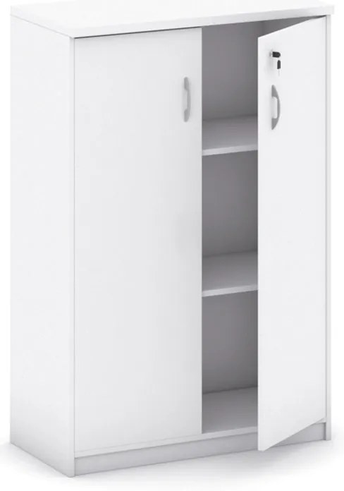 Kancelárska skriňa MIRELLI, 800 x 400 x 1200 mm, biela