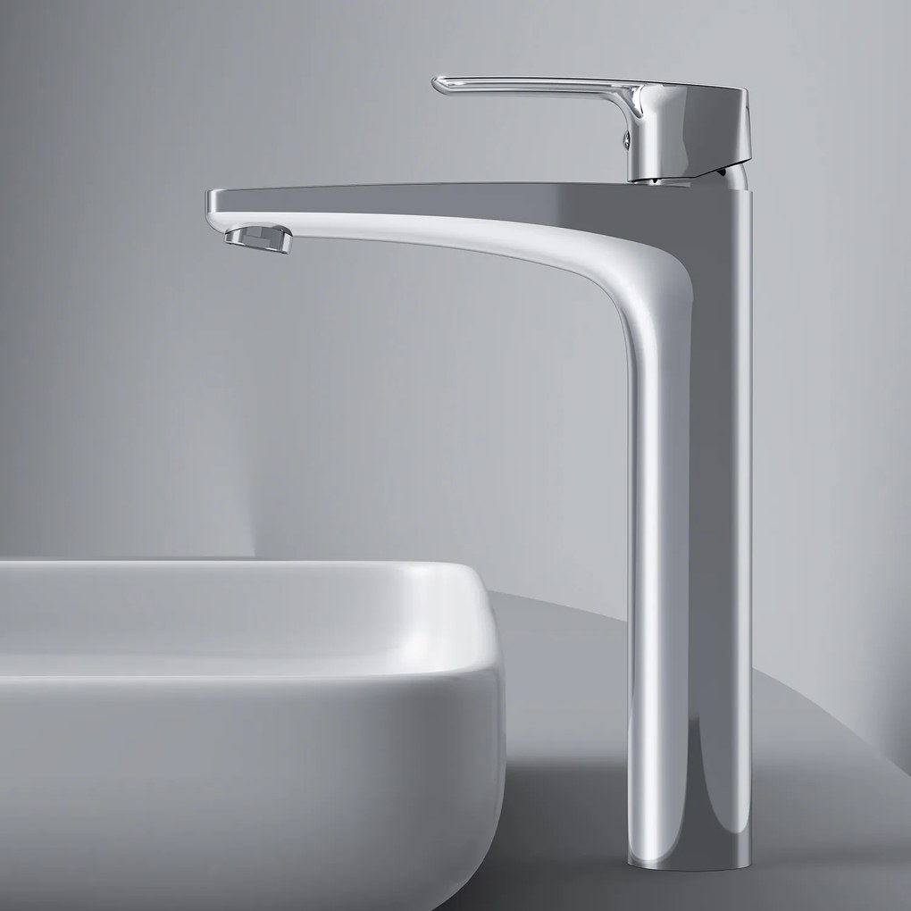 Umývadlová batéria AM.PM Gem FGA92200 vysoká s odtokovým ventilom, chróm