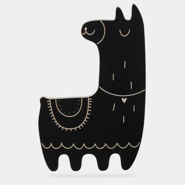 Drevená kriedová tabuľa lama Pola