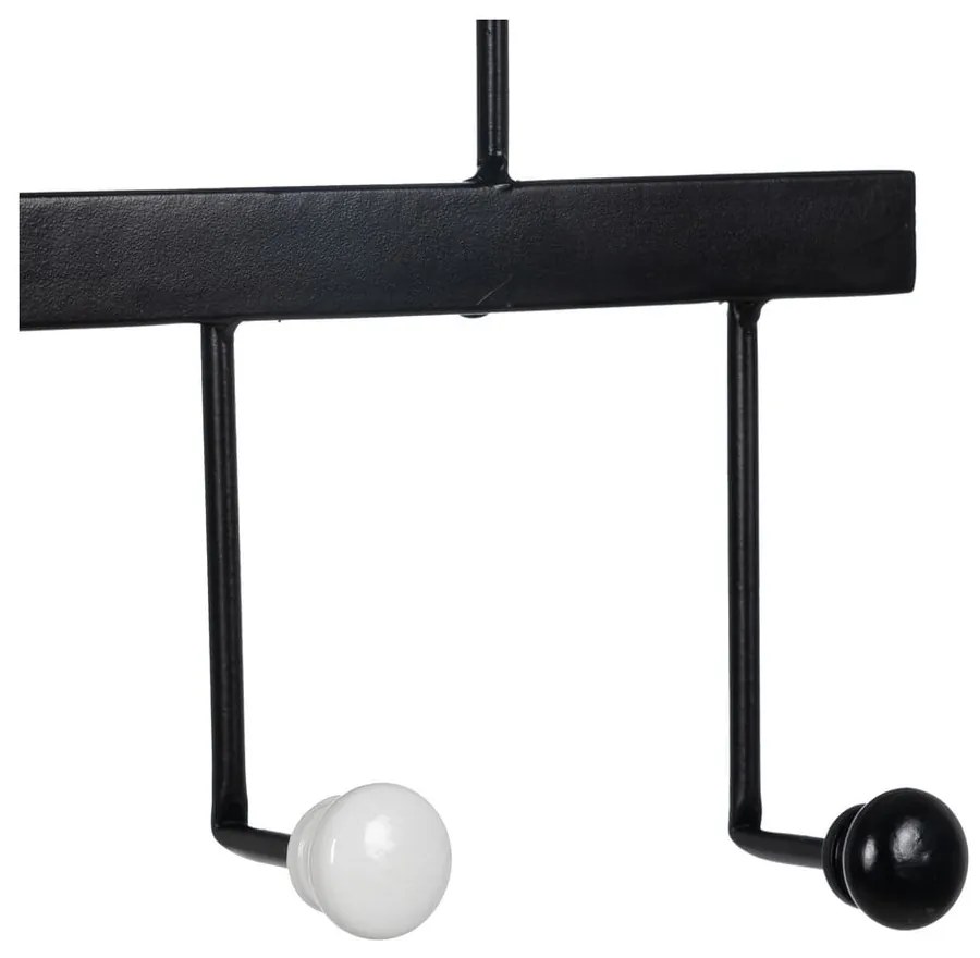 Čierny kovový nástenný vešiak – Ixia