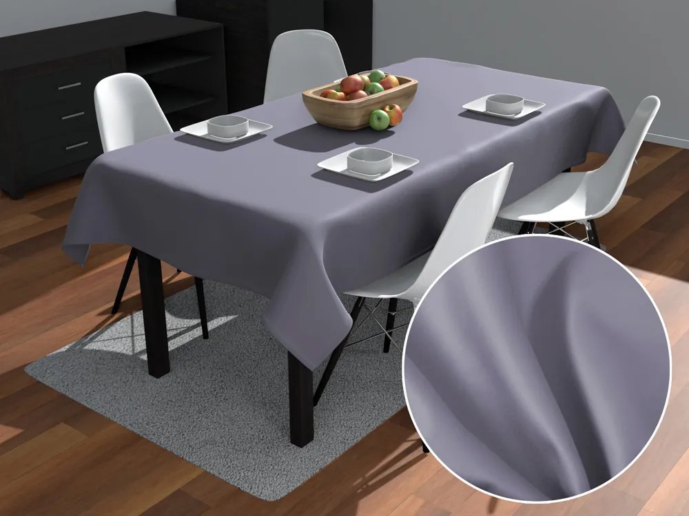 Biante Obdĺžnikový bavlněný saténový ubrus ST-016 Modrosivý 50x100 cm