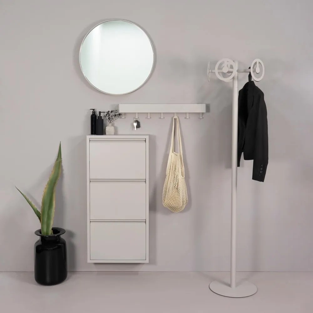 Taupe kovová výklopná skrinka na topánky 50x103x15 cm Billy – Spinder Design