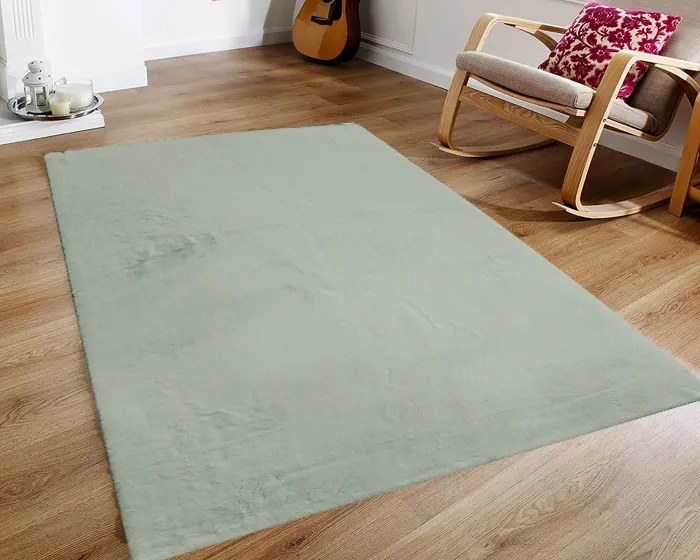 BE Koberec Cozy 1453 GREEN – zelený obdĺžnikový Rozmer: 40x60 cm