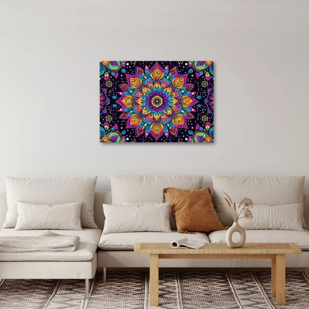Obraz - Kaleidoskopická mandala (70x50 cm)