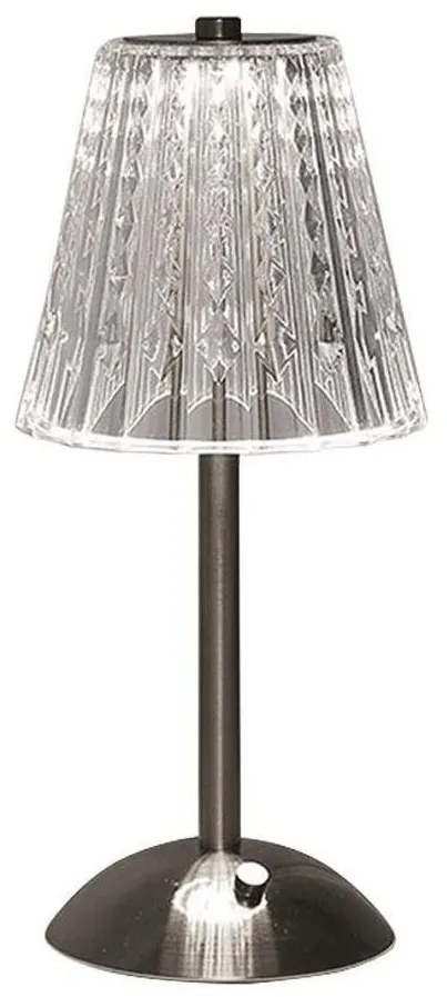 V-Tac LED Stmievateľná dobíjacia stolná lampa LED/2,4W/5V 3000-6000K 1800 mAh chróm 10327