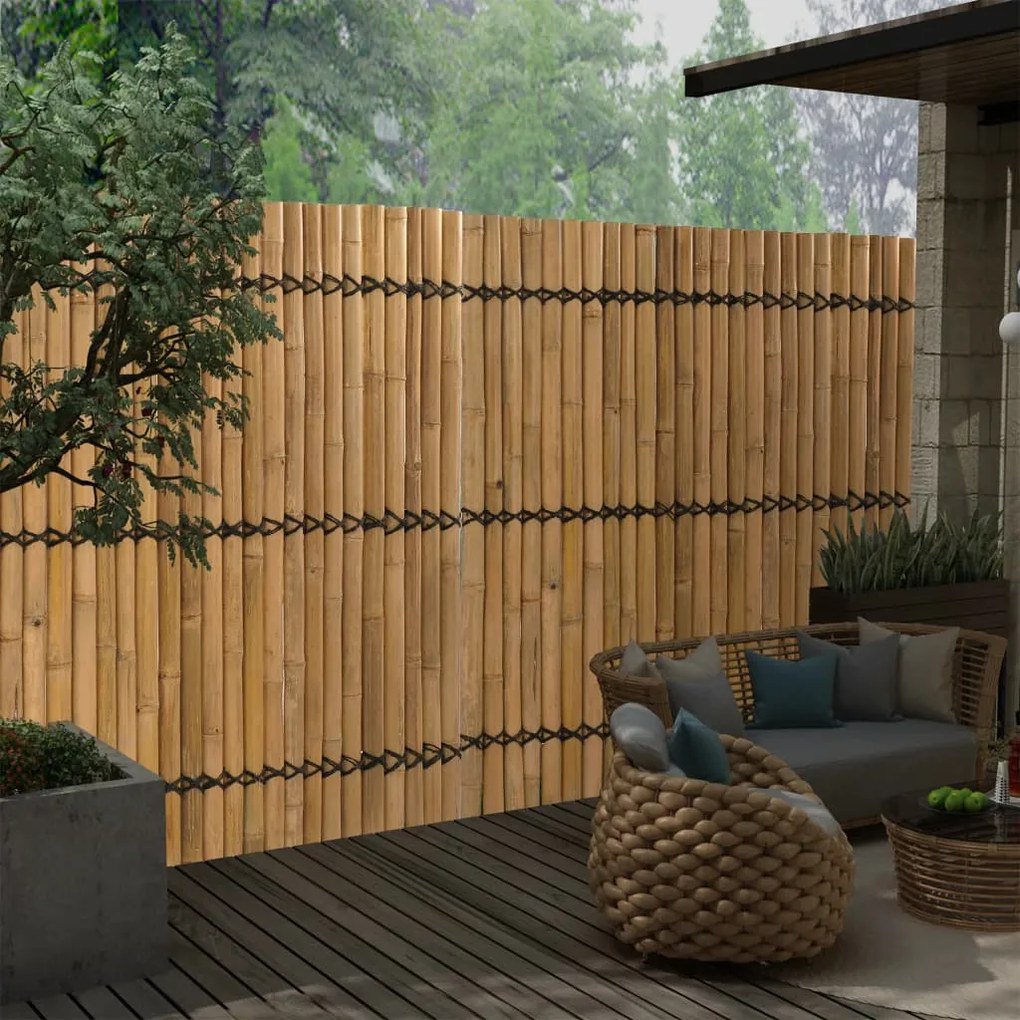 vidaXL Záhradný plotový panel, bambus 170x170 cm