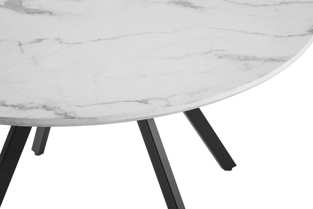 Noela Okrúhly jedálenský stôl v dekore bieleho mramoru GYRUS 120