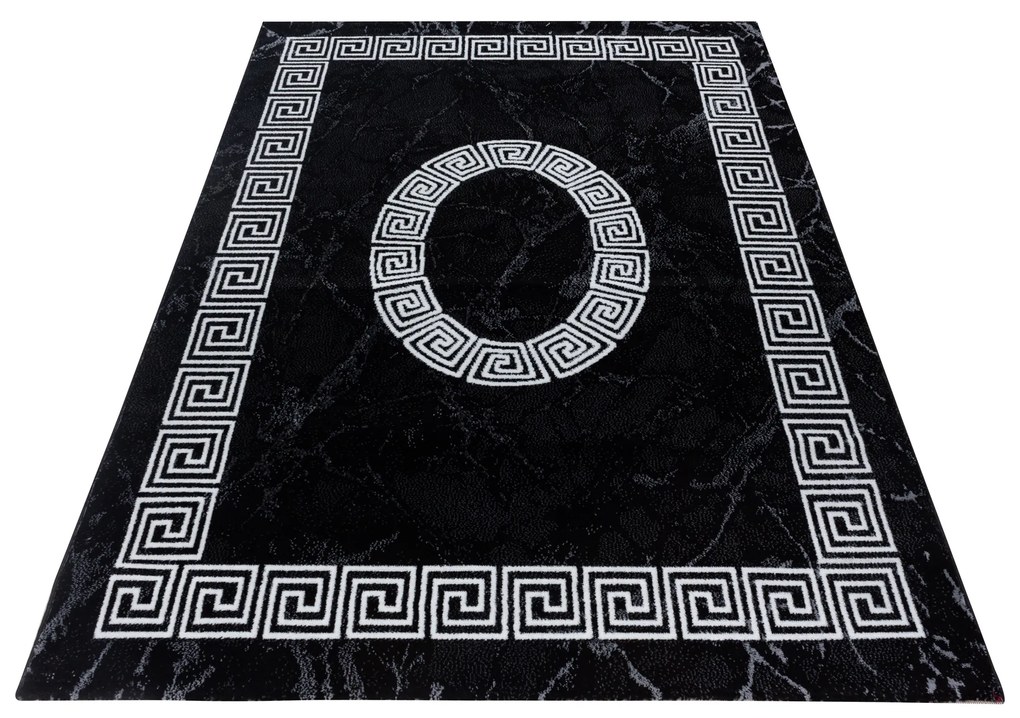 Ayyildiz, Kusový koberec Plus 8009 black, 160x230, čierna, chodba / predsieň