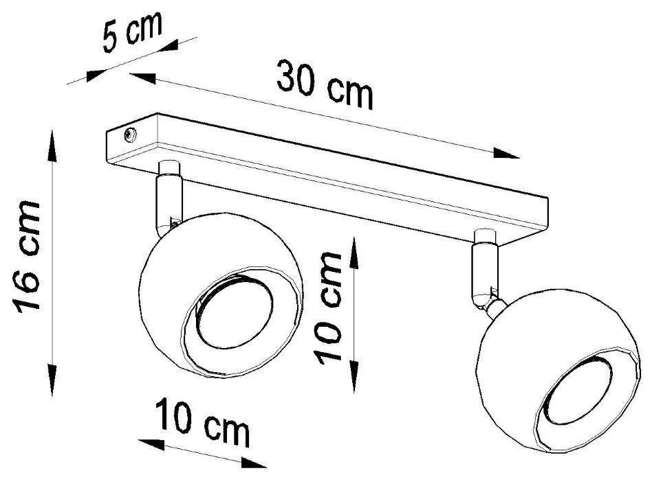 Sollux Lighting Stropné svietidlo OCULARE 2 biele