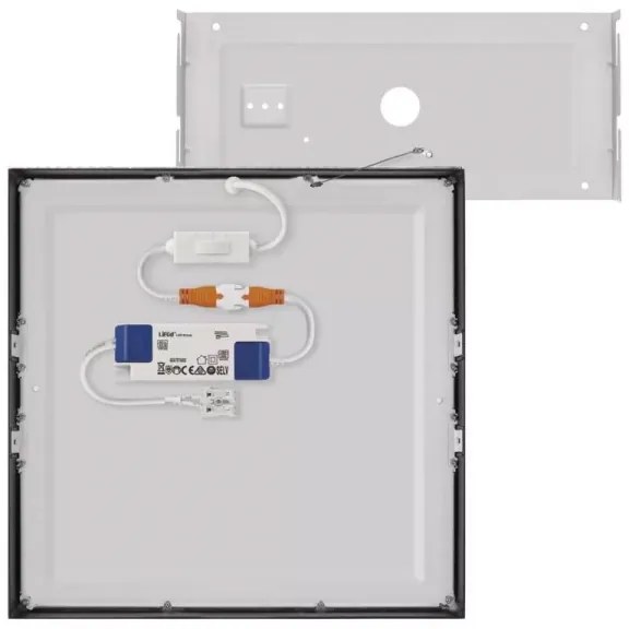 LED Stropné svietidlo LED/28,5W/230V 3000/3500/4000K 30x30 cm čierna