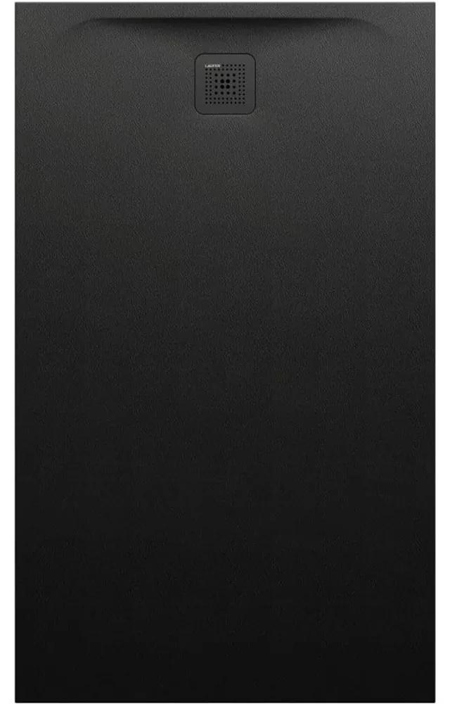 LAUFEN Pro obdĺžniková sprchová vanička z materiálu Marbond, odtok na kratšej strane, 1500 x 900 x 42 mm, čierna matná, H2139520800001