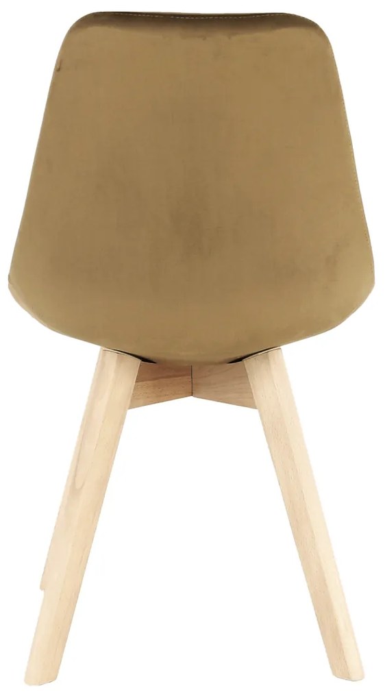 Jedálenská stolička Lorita - hnedá (Velvet) / buk