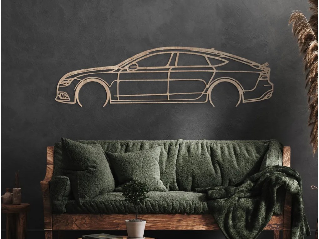drevko Nálepka na stenu Audi A7 Sportsback Rozmer obrazu: 24 x 86 cm, Farba dekorácie: Čierna