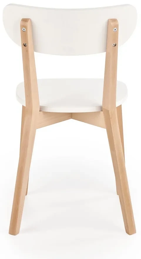 Jedálenská stolička Buggi, biela / buk