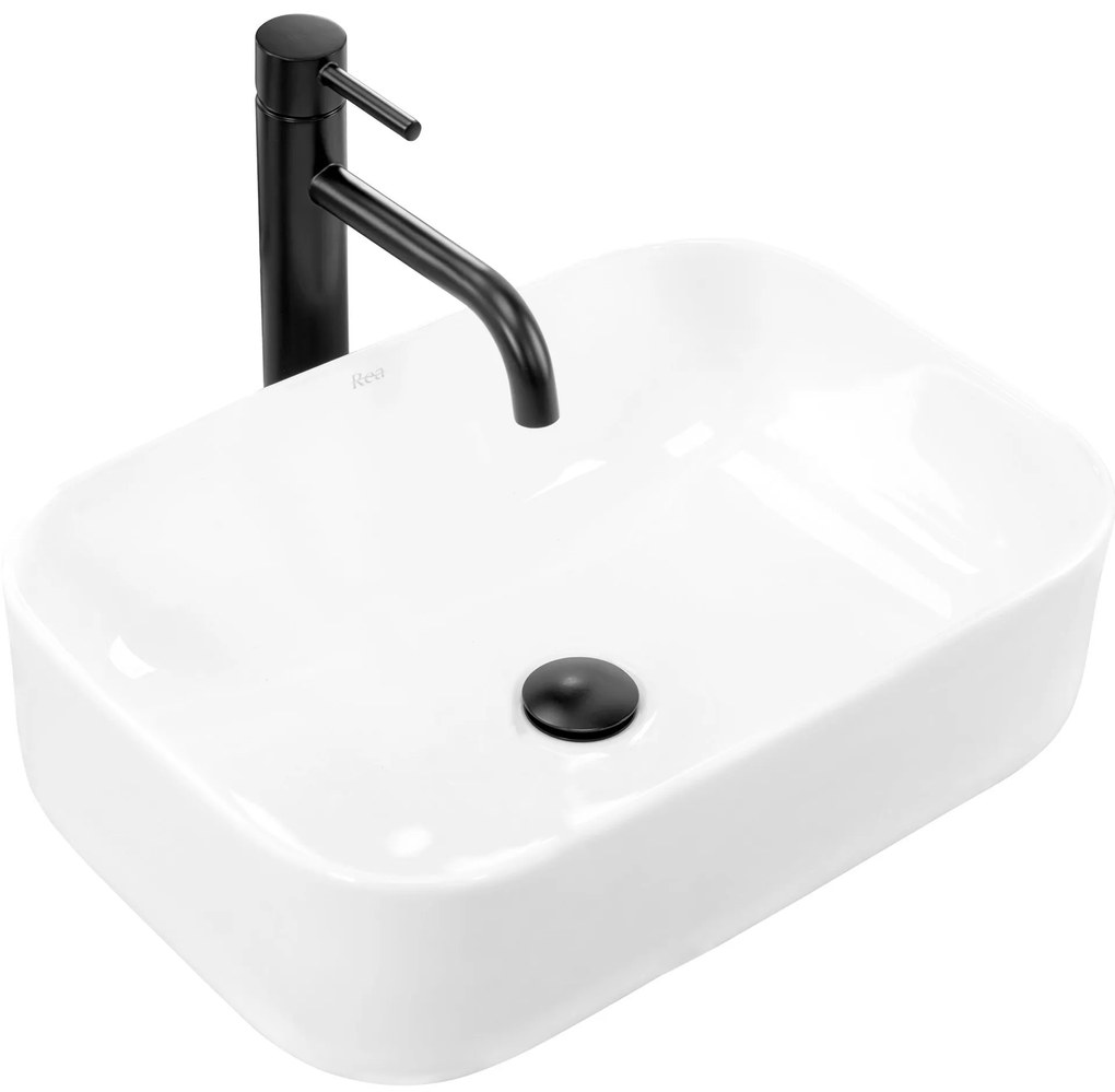 Rea Demi, umývadlo na dosku 51x39 cm, biela, REA-U1953