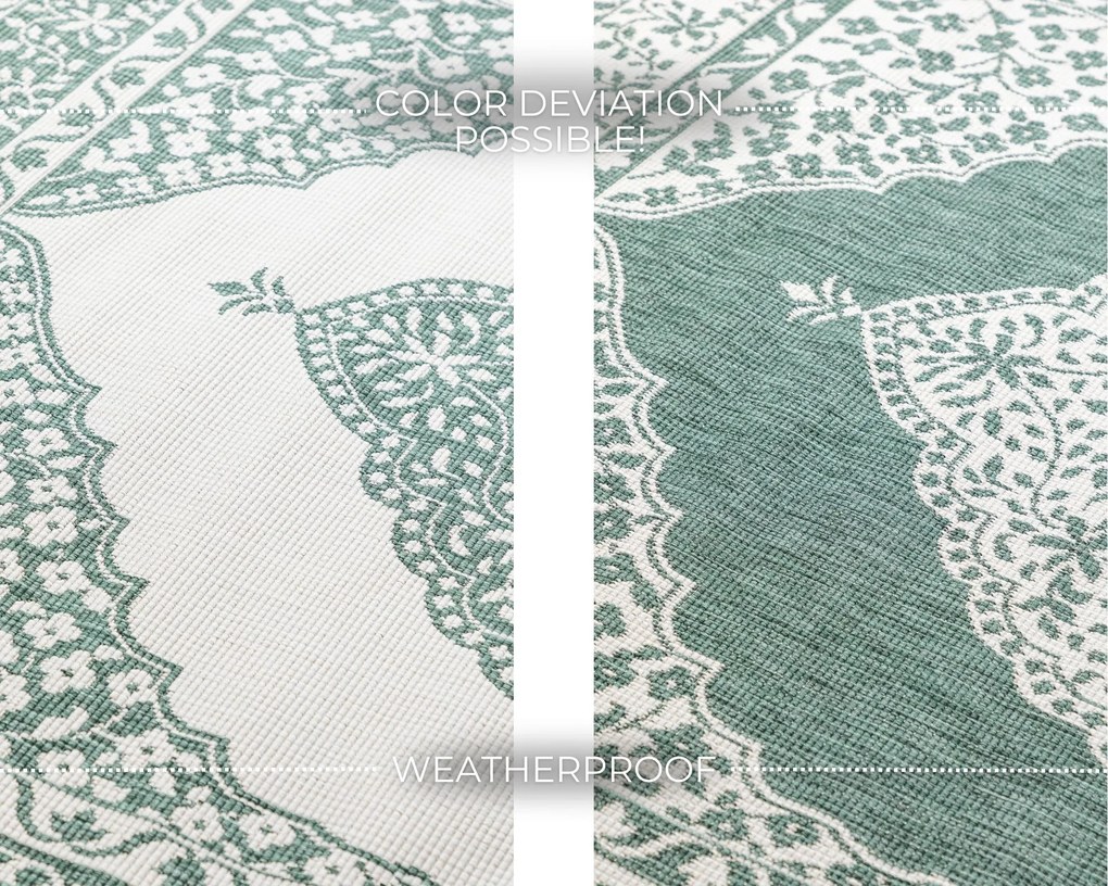 Kusový koberec Gemini 106025 Green z kolekcie Elle – na von aj na doma, 120x170, zelená, chodba / predsieň, ELLE Decoration