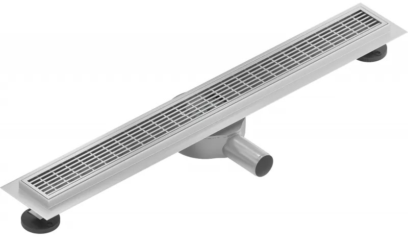 Mexen Flat lineárny nerezový žľab 70 cm, 360° sifón, vzor M33, nerez, 1033070-40