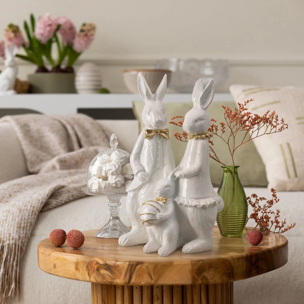 VEĽKONOČNÁ SOŠKA EASTER12 18X32 CM BIELA