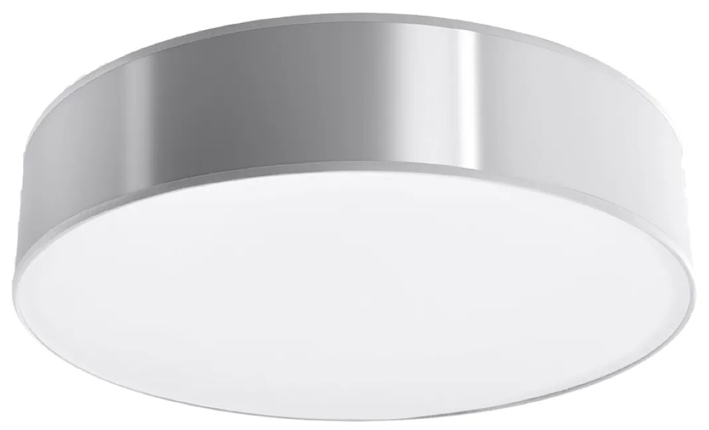 Stropné svietidlo Arena, 1x sivé plastové tienidlo, (biely plast), (fi 55 cm)