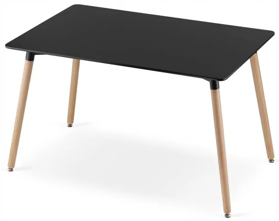Jedálenský stôl ADRIA čierny so štyrmi stoličkami MARK čierne