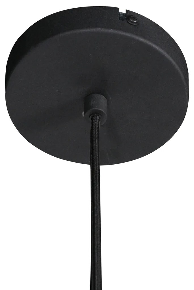 Japonská závesná lampa čierna s látkovým tienidlom 55 cm - Sable