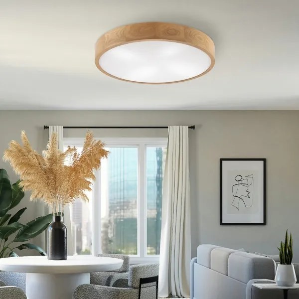 Brilagi - LED stropné svietidlo CARVALHO 4xE27/60W/230V dub pr. 57,5 cm