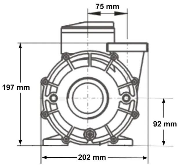LX Vodné čerpadlo pre vírivky WP200 2,0HP (2-Speed)