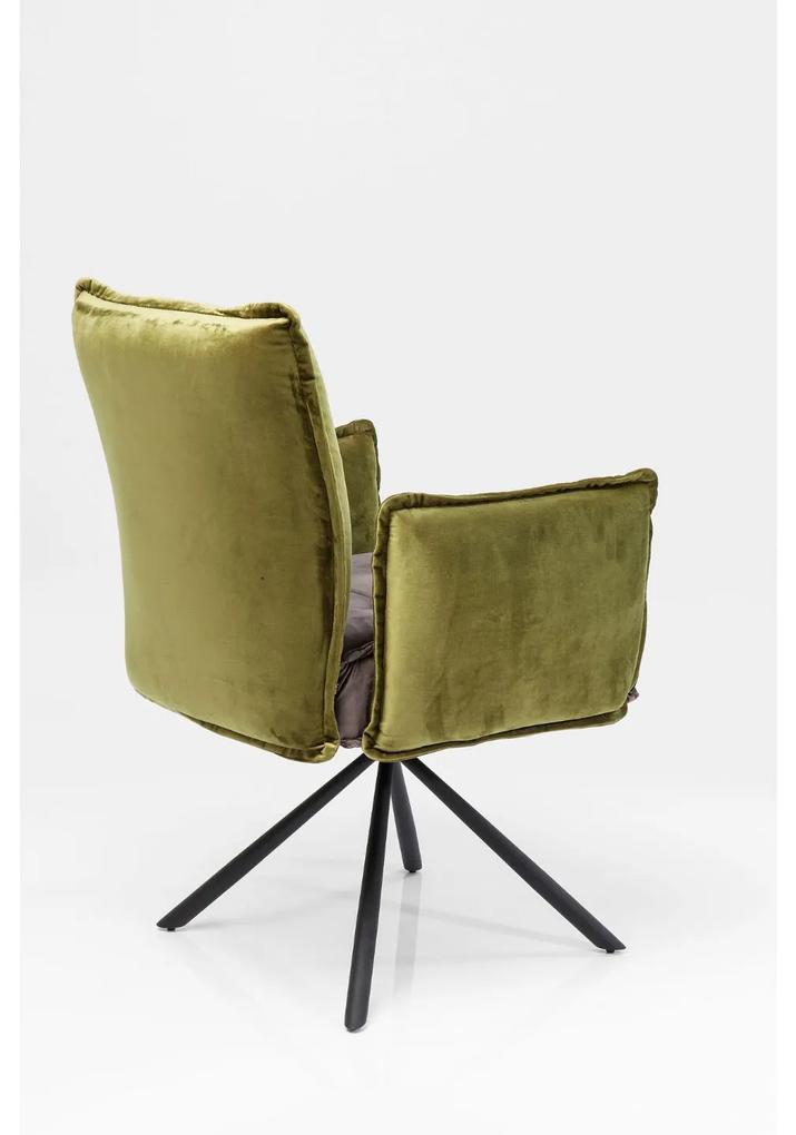 Chelsea stolička s podrúčkami zelená