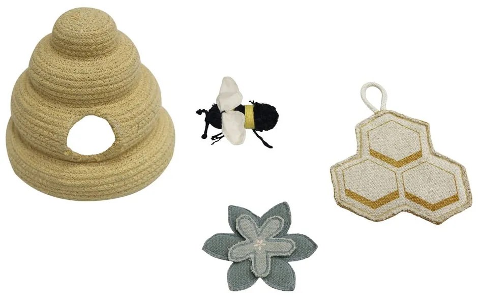 Krémový bavlnený detský hrací koberec 90x130 cm Pollination – Lorena Canals