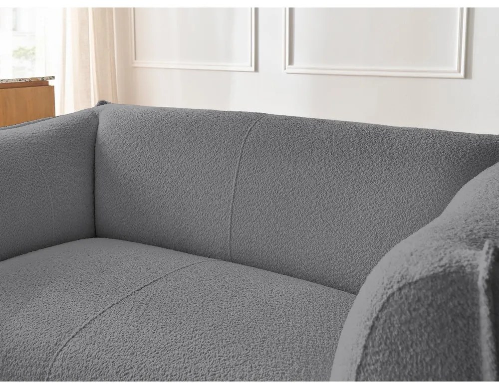 Tmavosivá pohovka z textílie buklé 170 cm Giorgia – Bobochic Paris