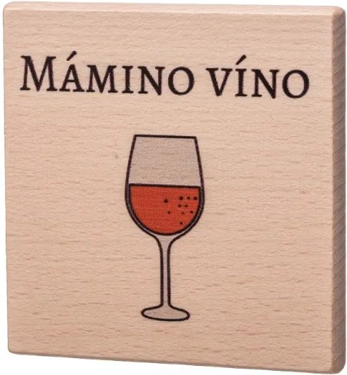 Drevobox Dřevěný podtácek - Mámino víno