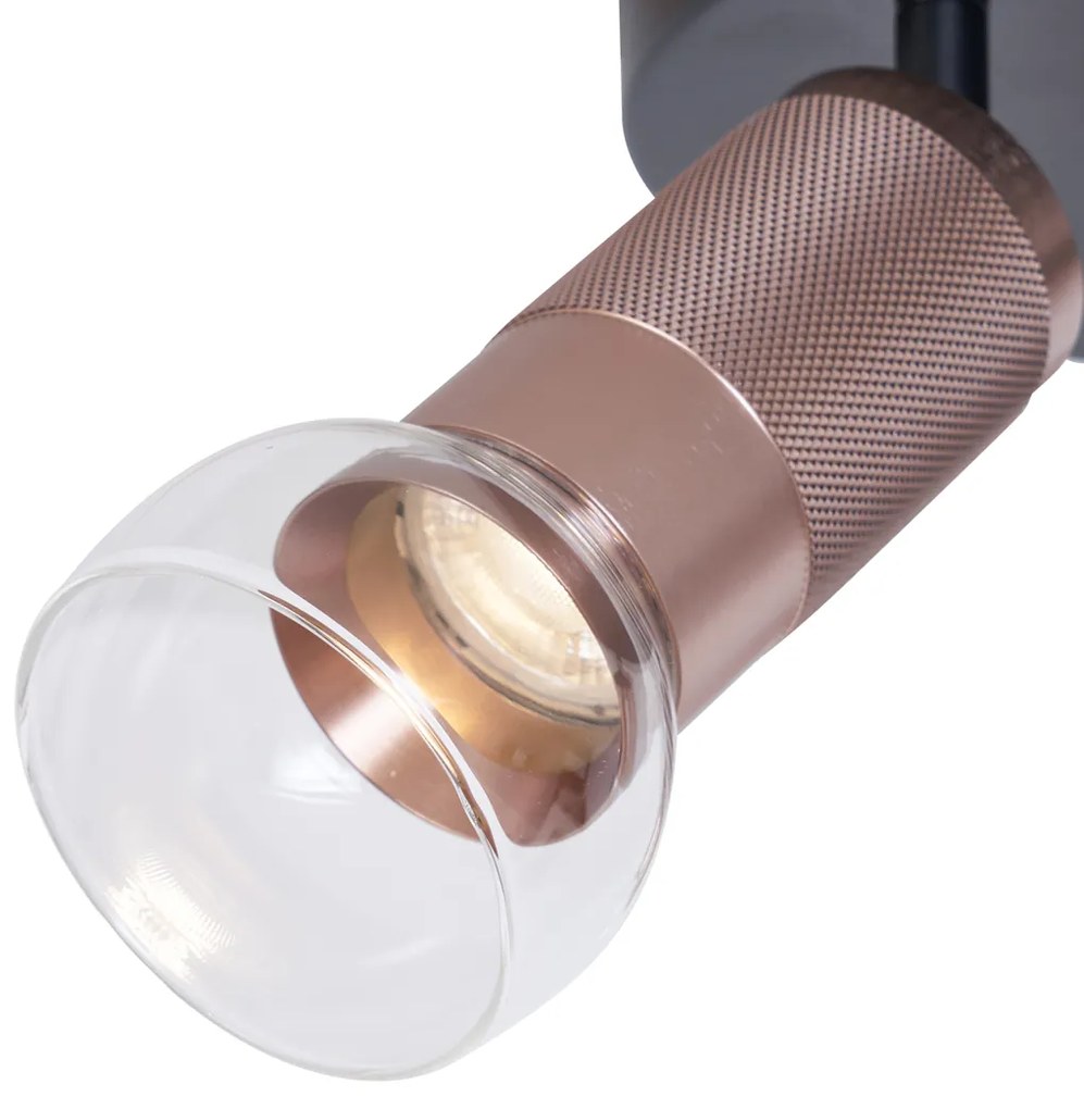 Okrúhle stropné bodové svietidlo tmavý bronz okrúhle 3-svetelné nastaviteľné - Veerle