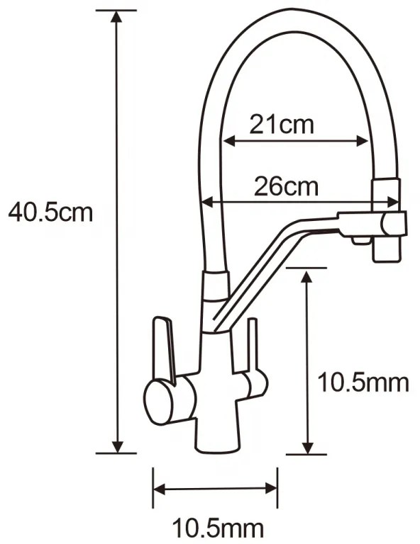Mexen Duo, vysoká drezová batéria, čierna matná, 671701-70