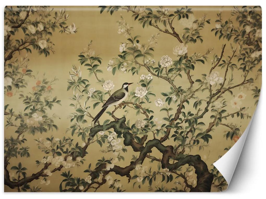 Fototapeta, Pták abstraktní chinoiserie - 200x140 cm