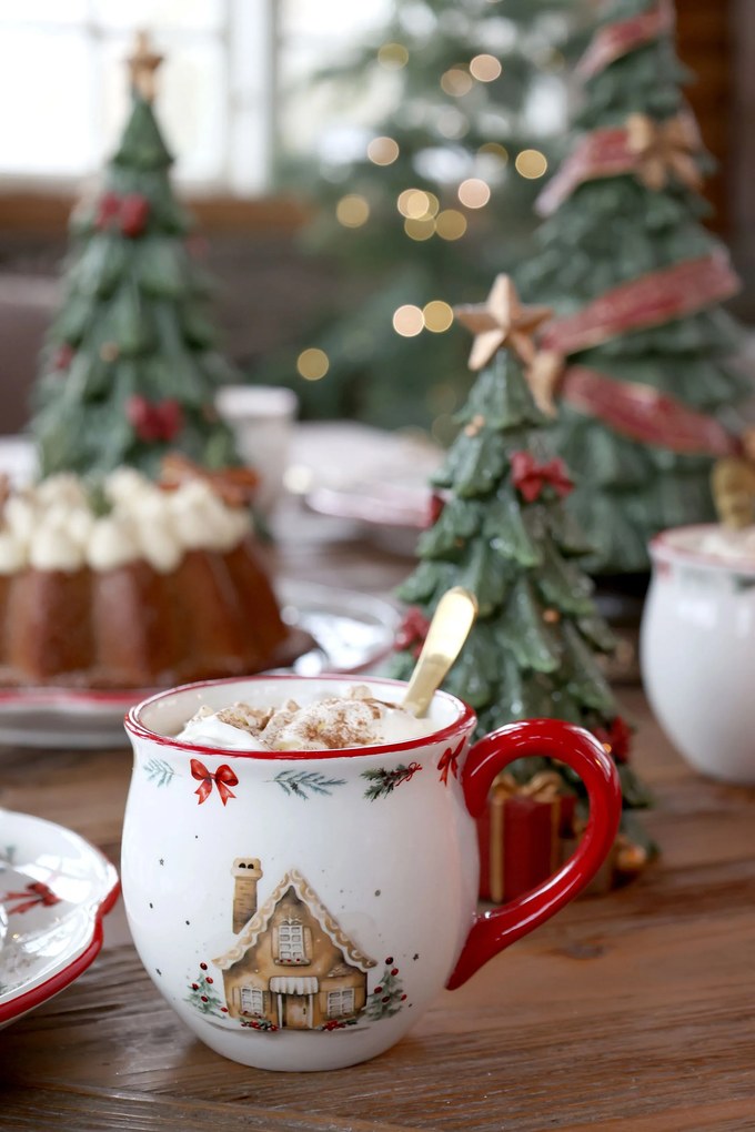 Vianočný keramický hrnček Chalet de Noël – Ø 10*9,5 cm