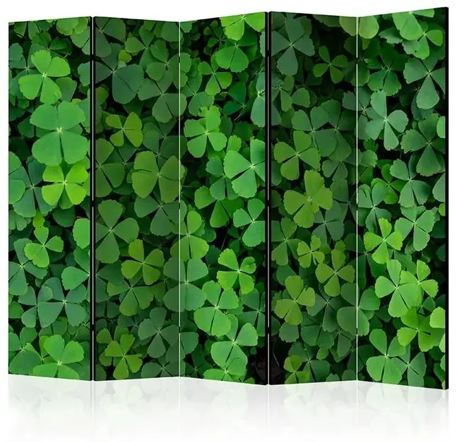 Paraván - Green Clover II [Room Dividers] Veľkosť: 225x172, Verzia: Obojstranný