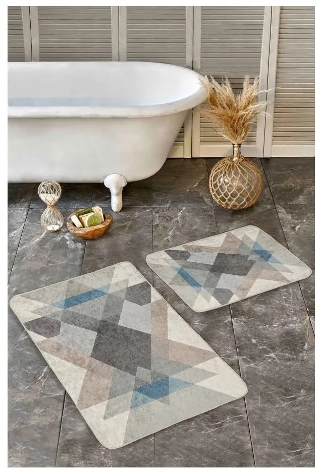 Zamatové kúpeľňové predložky v súprave 2 ks 60x100 cm – Mila Home