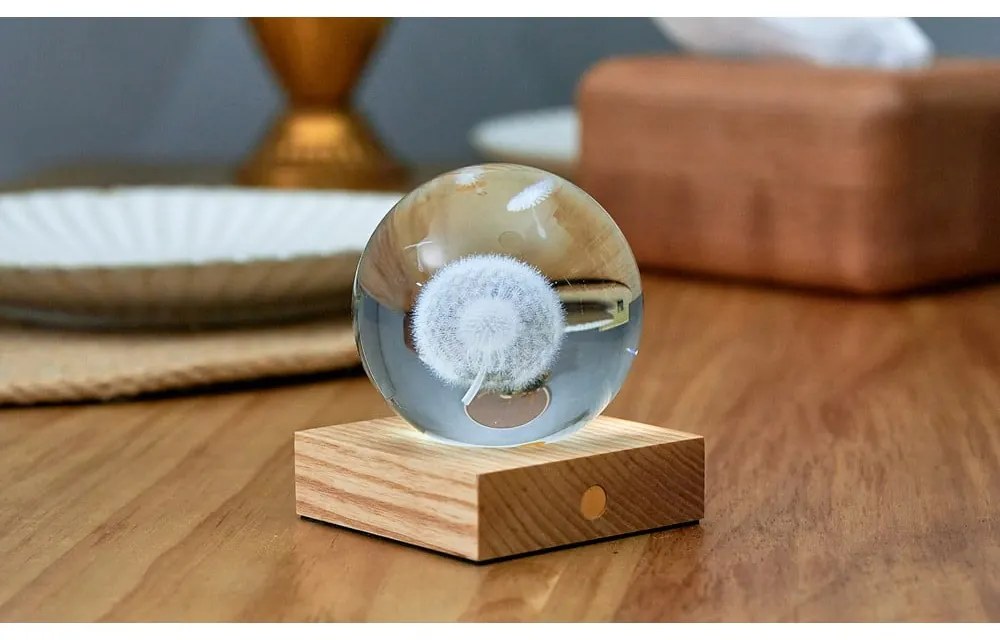 Tmavohnedá svetelná dekorácia na USB Amber – Gingko