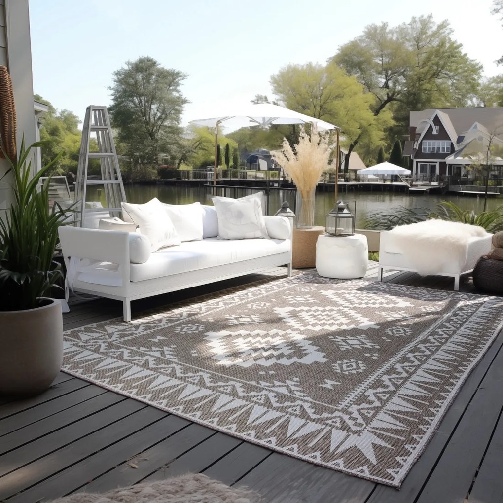 ELLE Decoration, Kusový koberec Gemini 106021 Linen z kolekcie Elle – na von aj na doma, 200x290, béžová, chodba / predsieň