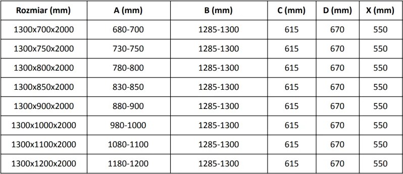 Mexen Velar, sprchový kút s posuvnými dverami 130(dvere) x 70(stena) cm, 8mm číre sklo, biela, 871-130-070-01-20