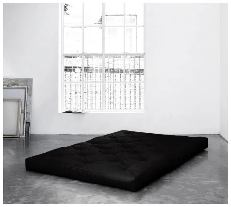 Čierny stredne tvrdý futónový matrac 160x200 cm Coco Black – Karup Design