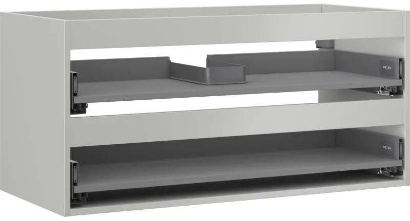 Mexen Box-A, závesná skrinka 100 cm, 2 zásuvky, sivá matná, 91AX0-1000-470-2-62