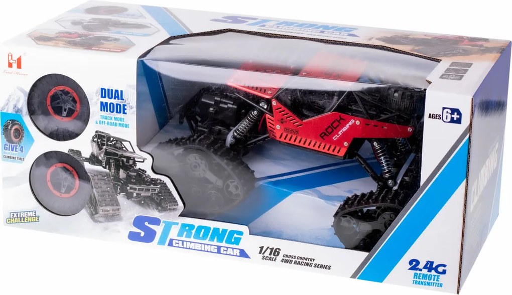 KIK RC Rock Crawler 4x4 LH-C012 diaľkovo ovládané auto, 1:16, červené