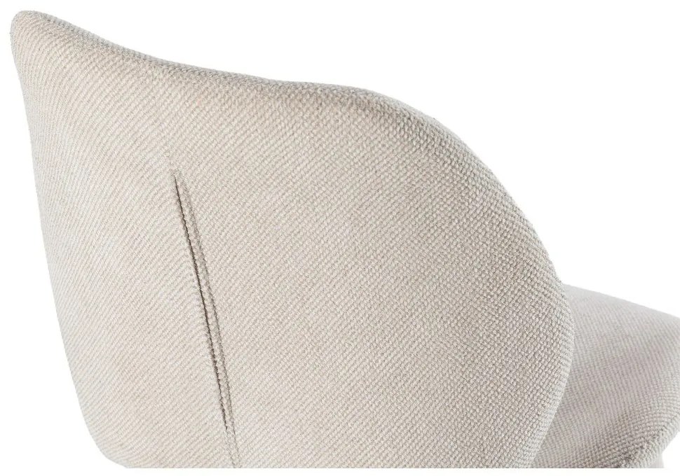 Krémovobiele čalúnené jedálenské stoličky v súprave 4 ks Ansu – Marckeric