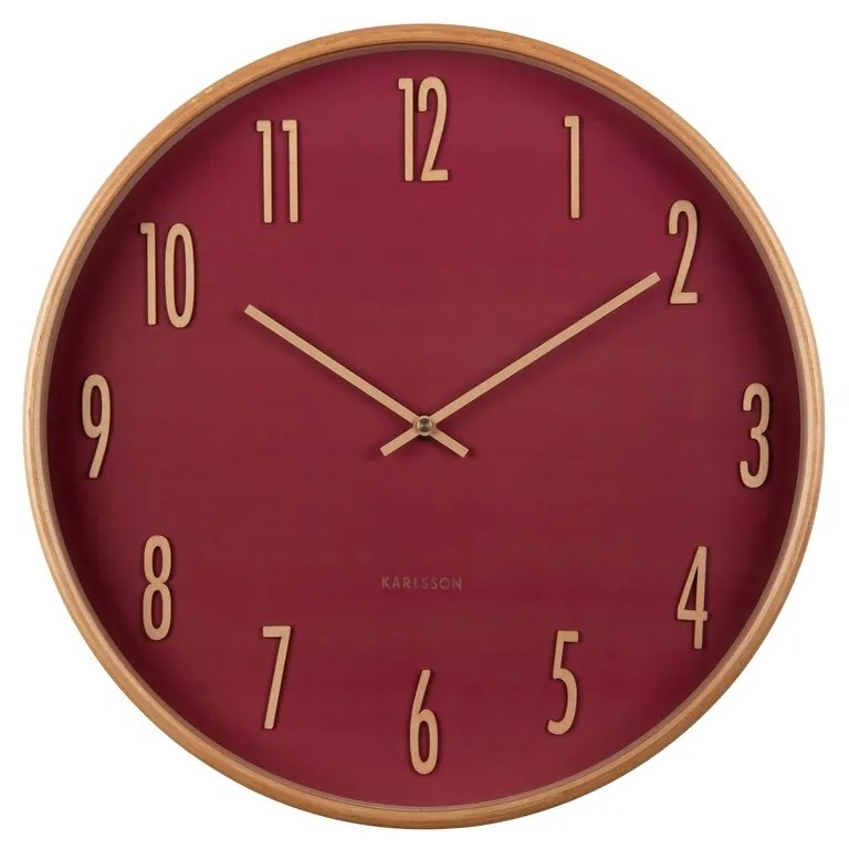 Karlsson 5996RD dizajnové nástenné hodiny červená, pr. 40 cm