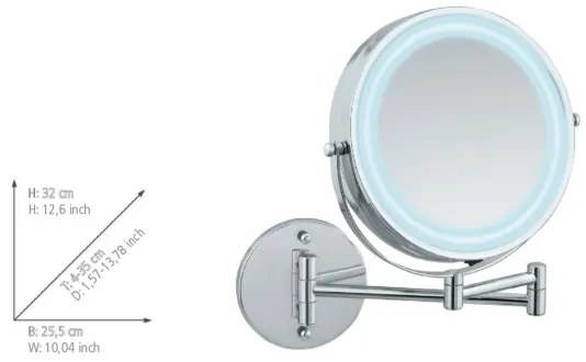 WENKO 3656530100 - Zrkadlo POWER-LOC 25,5x32 cm lesklý chróm