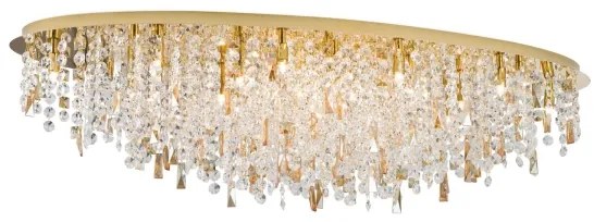 Orion - Krištáľové stropné svietidlo CRYSTALRIVER 21xG9/40W/230V zlatá
